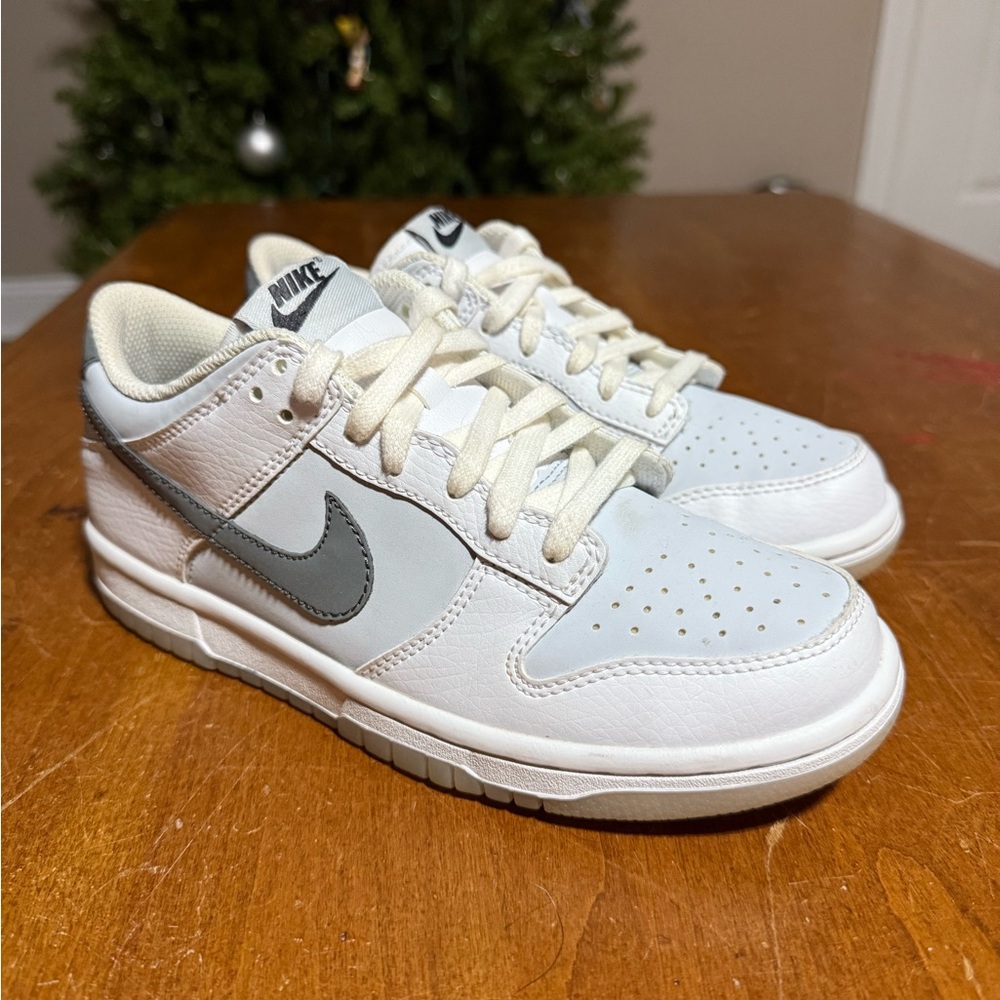 Women’s Nike Dunk Low Reflective Swoosh White Sneakers
